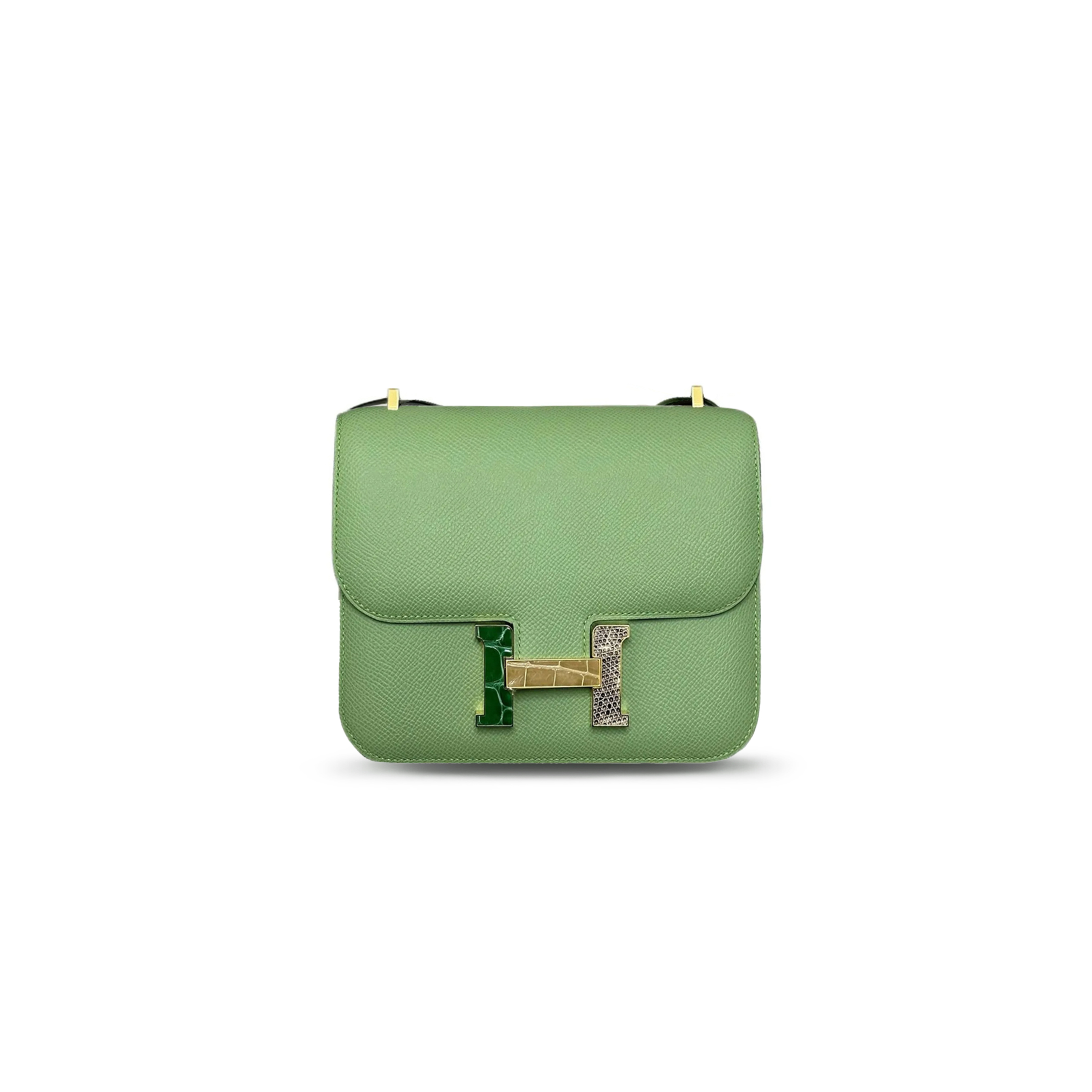H**mes constance 18 epsom 3i vert criquet h085976ccaa (19*15*4cm)